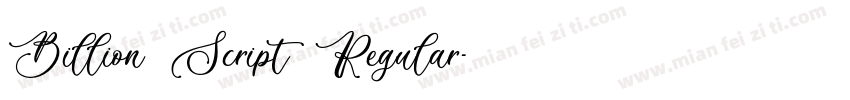 Billion Script Regular字体转换